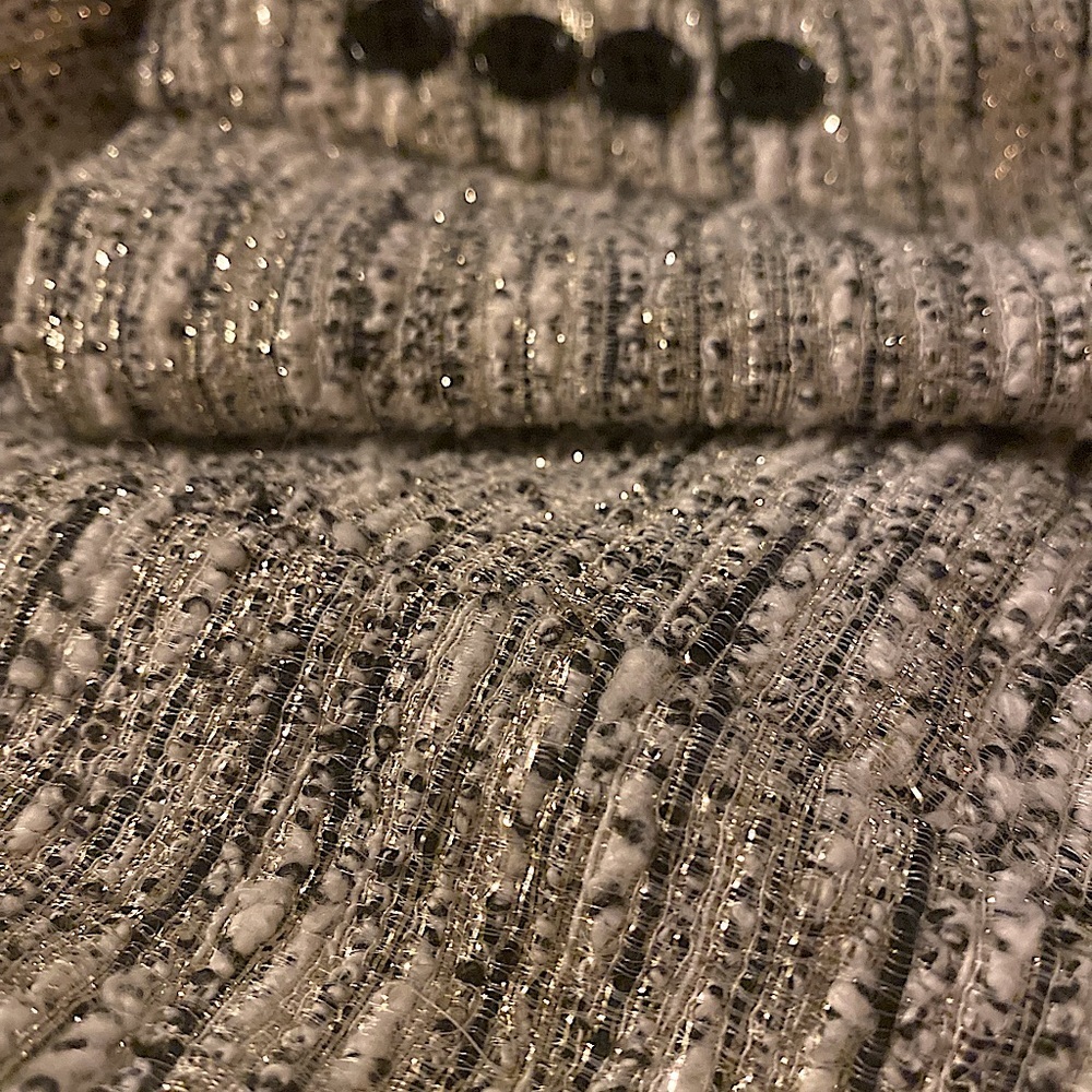 Alice + Olivia Amelia Metallic Tweed Cropped Blazer - Picture 10 of 11